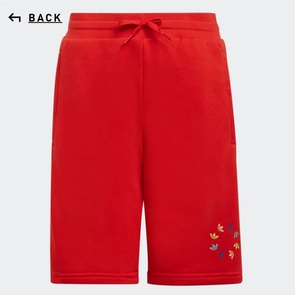 🆕️ Adidas Boys Terry Cotton Shorts Red he6834 - Picture 1 of 10